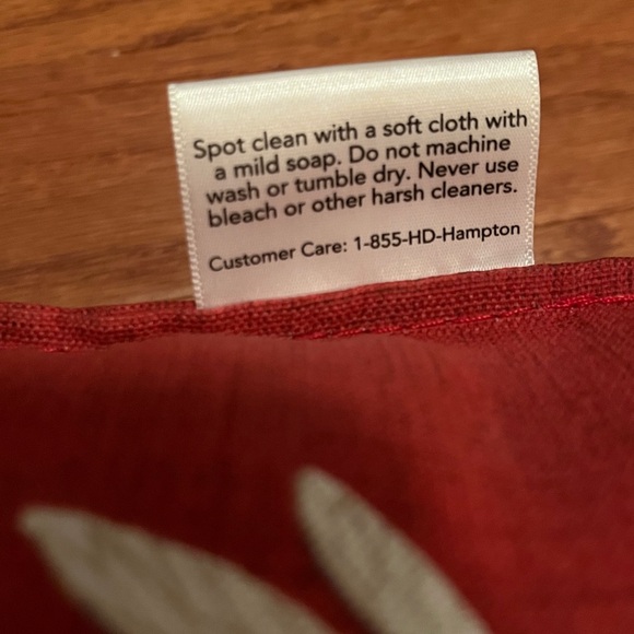 Hampton Bay Red Bee Floral Indoor/Outdoor Accent Pillow - Picture 6 of 16